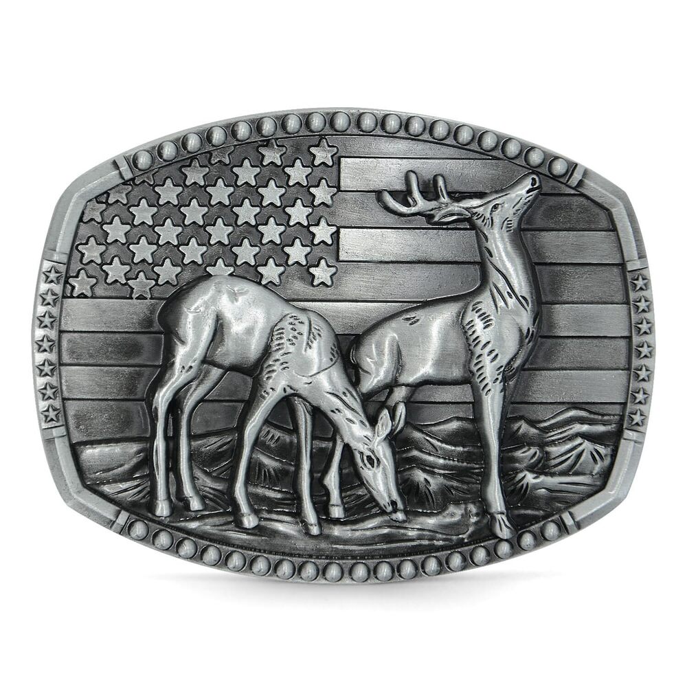 6874 Deer Belt Buckle - Western Cowboy Belt Buckles Man Boys Cowgirl Gifts